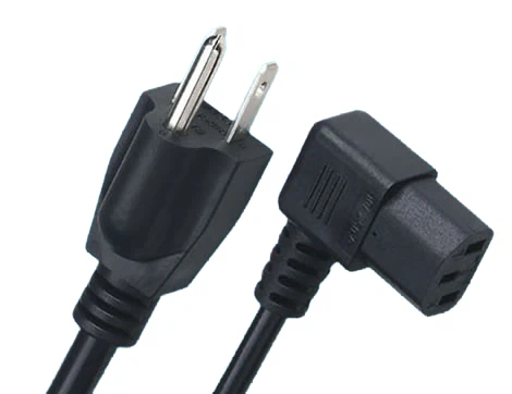 Japan Power Cords, JIS C 8303 Plug To IEC 60320 C13 Right Angle Connector Type B, 3 Poles Plug, PSE Certified Japan Power Cords, JIS C 8303 Plug To IEC 60320 C13 Right Angle Connector Type B, 3 Poles Plug, PSE Certified